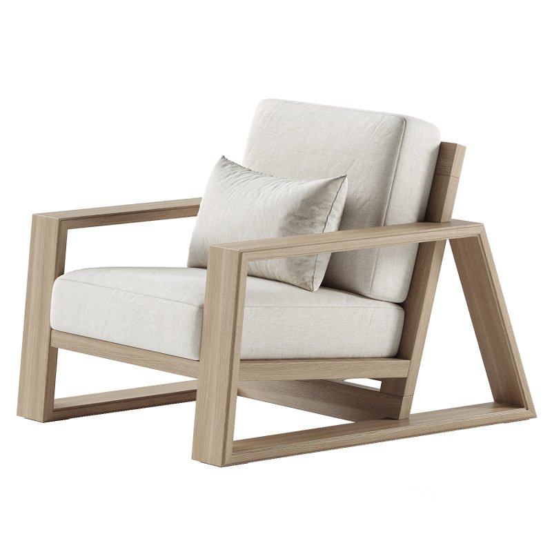 Canyon Outdoor Teak Lounge Chair Image 5