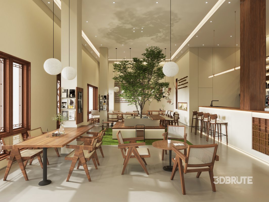 Modern coffee shop restaurant Image 1