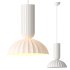 Jeanne Fluted White Porcelain Dome Pendant Light - Thumbnail 1