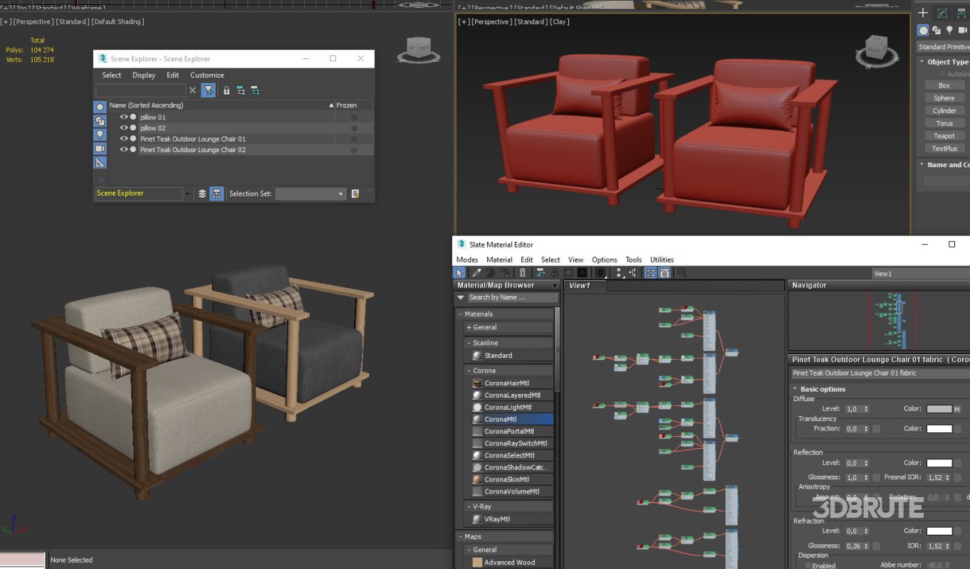 Pinet Teak Outdoor Lounge Chair Image 8