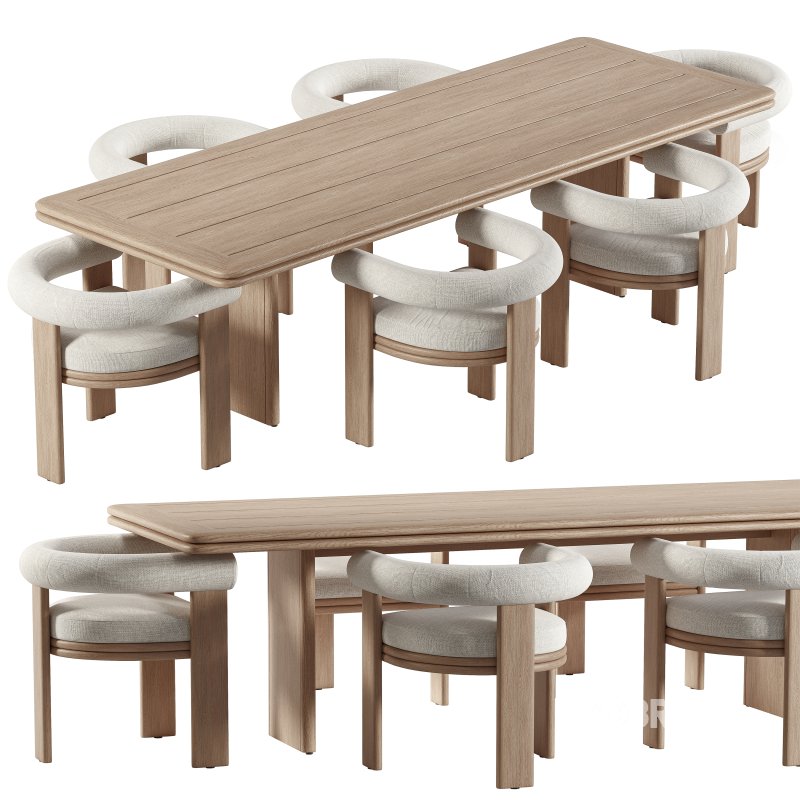 Collins Dining Chair and Table-Harbour Image 1