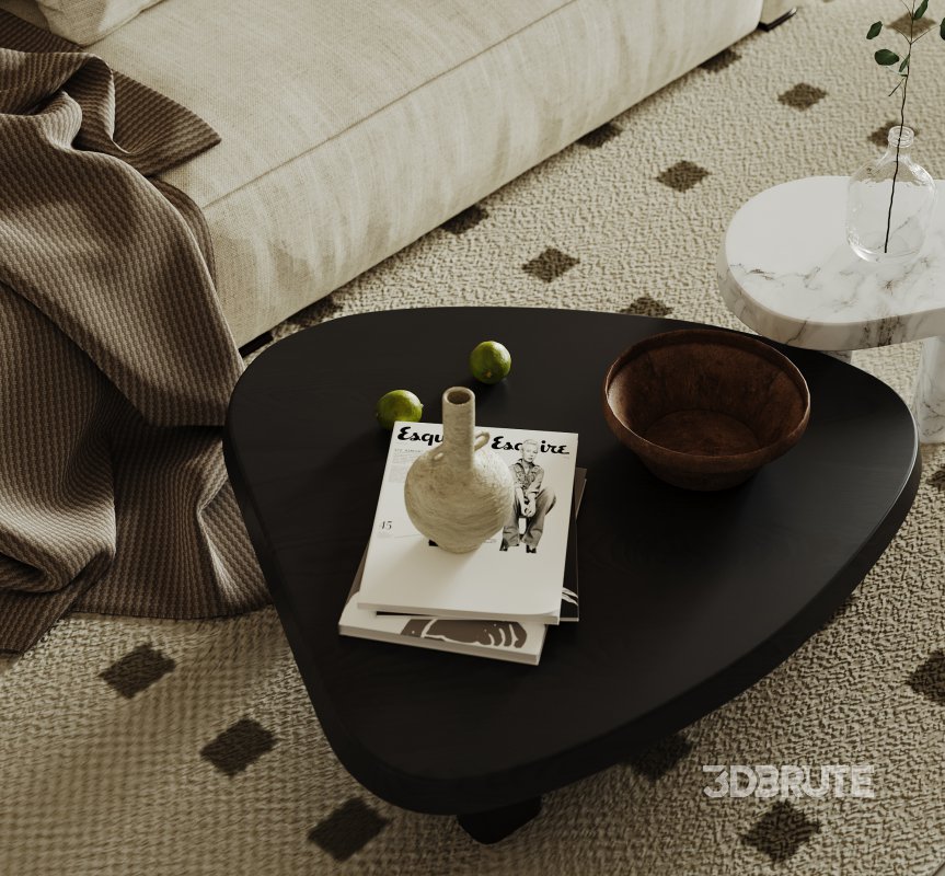 Modern living room and dining room interior scene Image 3