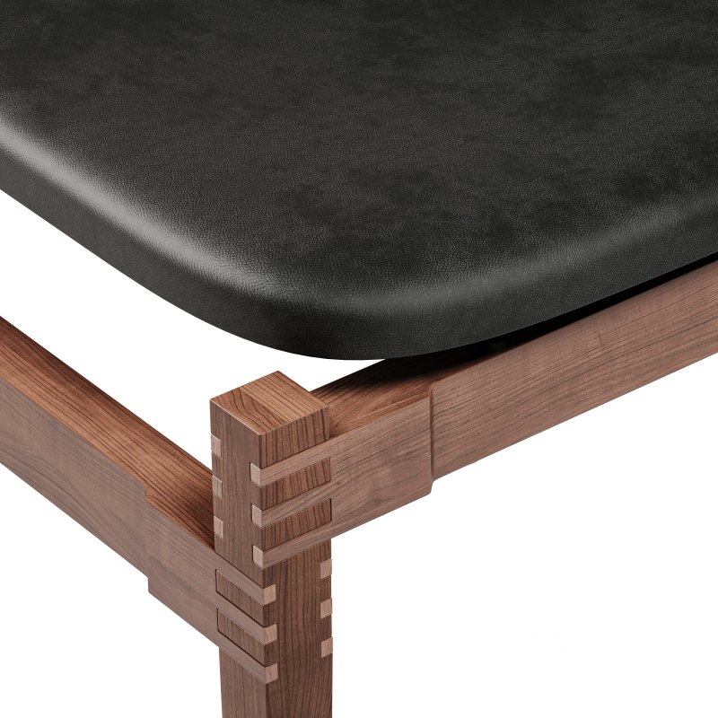 AMBROGIO BLACK LEATHER DINING CHAIR-CB2 Image 4