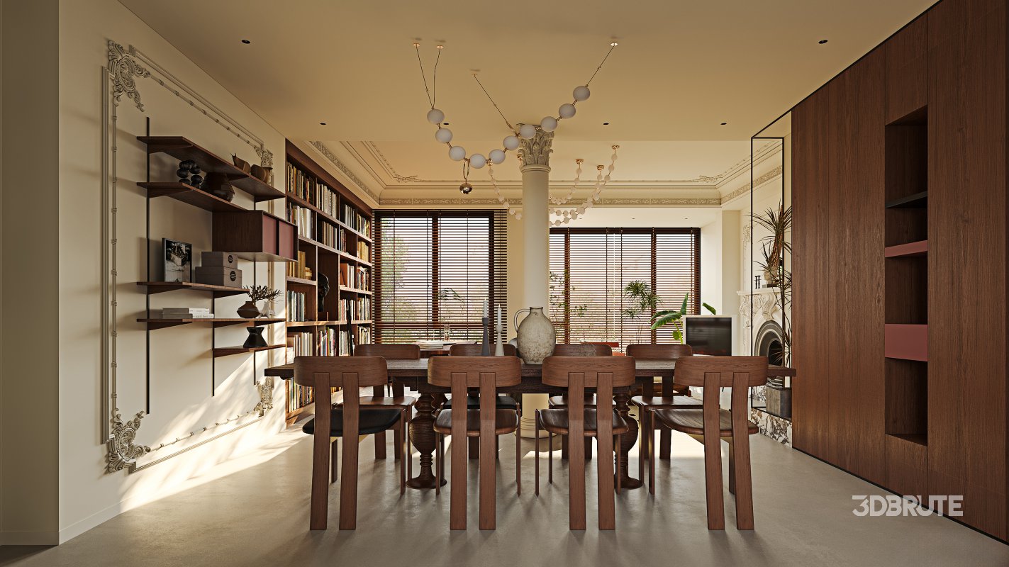 Luxurious living room and dining room Image 1