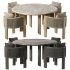 Palm Beach Teak Dining chair and Circel Dining Table - Thumbnail 1