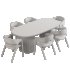 Osten table and arc dining chair set 1 - Thumbnail 5