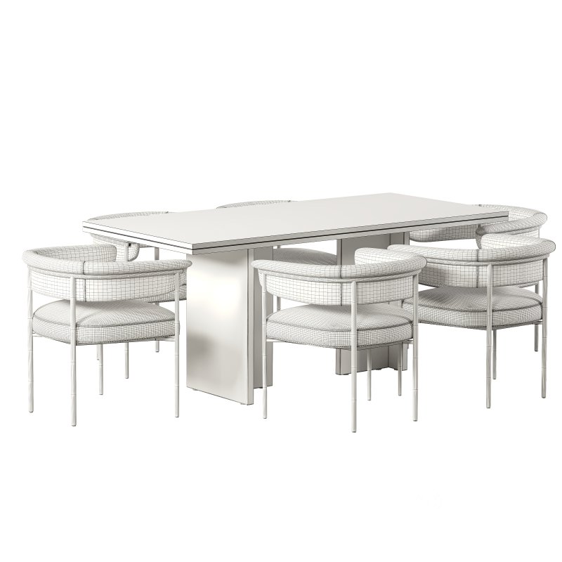 Carrie Outdoor Dining Chair and Lars Dining Table Image 6