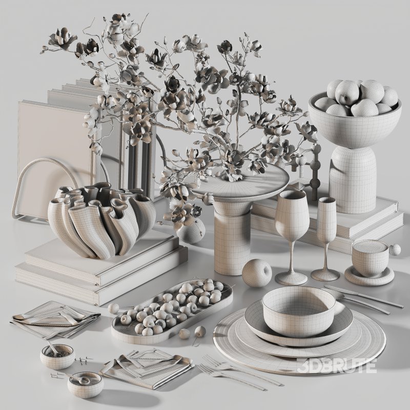 Red Harmony Cherry Blossom and Plum Coffee Table Set Image 5