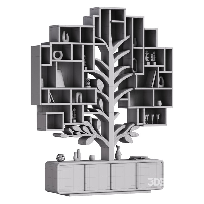 Shelf with accessories and books Image 3