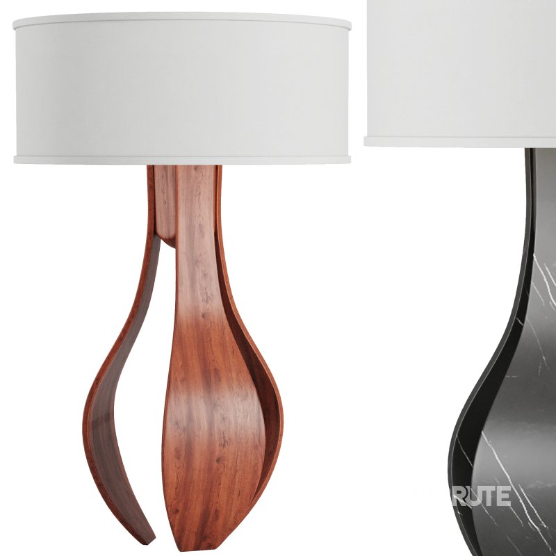 Chloe in Walnut Table Lamp Image 1