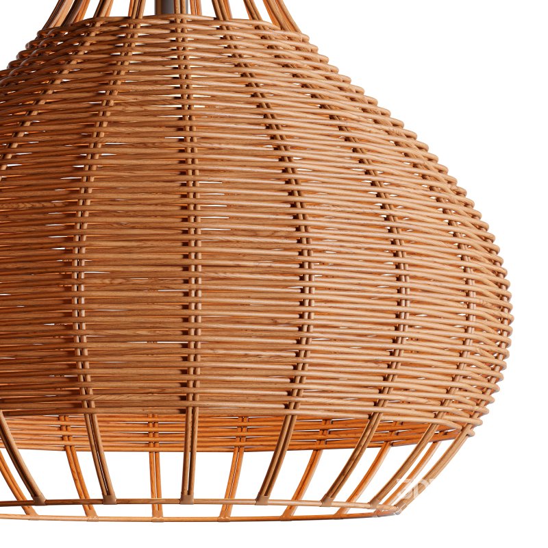 Rattan Pendant Lampshade Wicker Chandelier Image 3