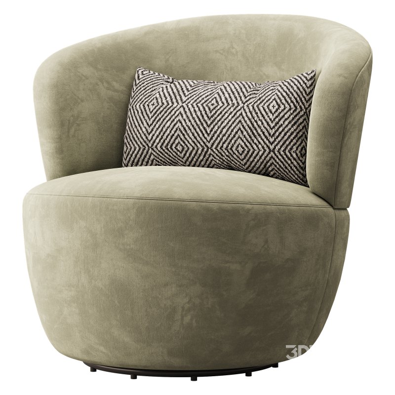 Amber Boucle Swivel Chair Image 3