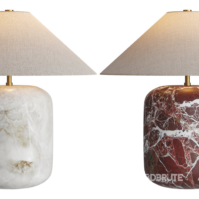 Block Rosso Levanto Marble Table Lamp Image 6