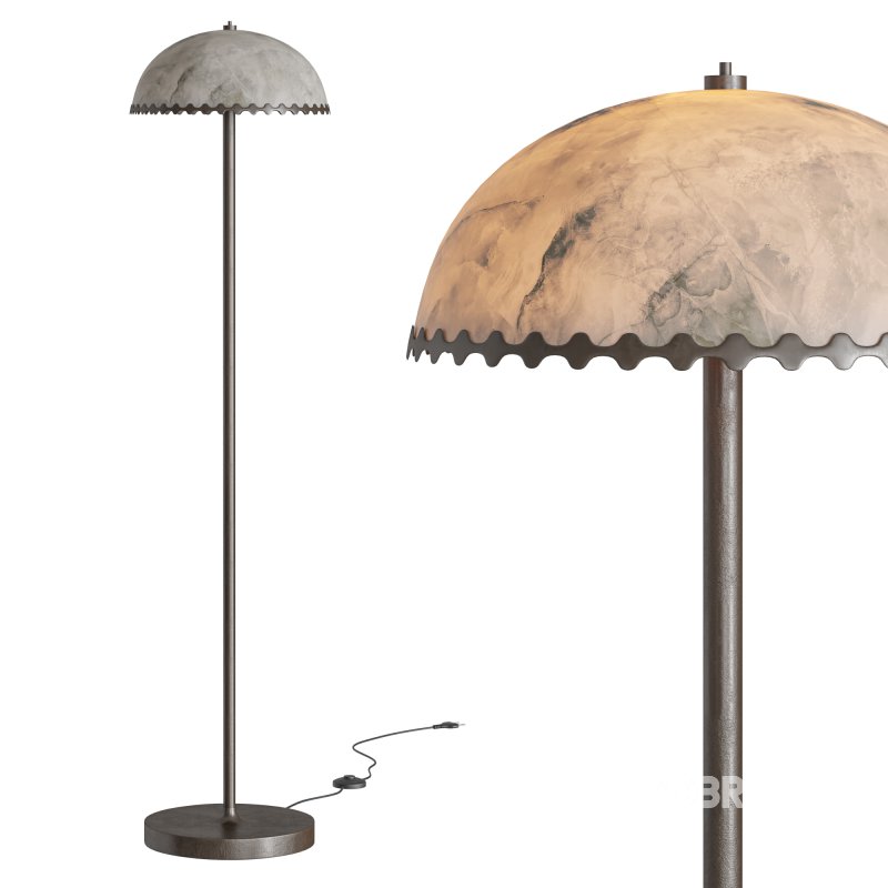 Oceana Black Metal Floor Lamp Image 6