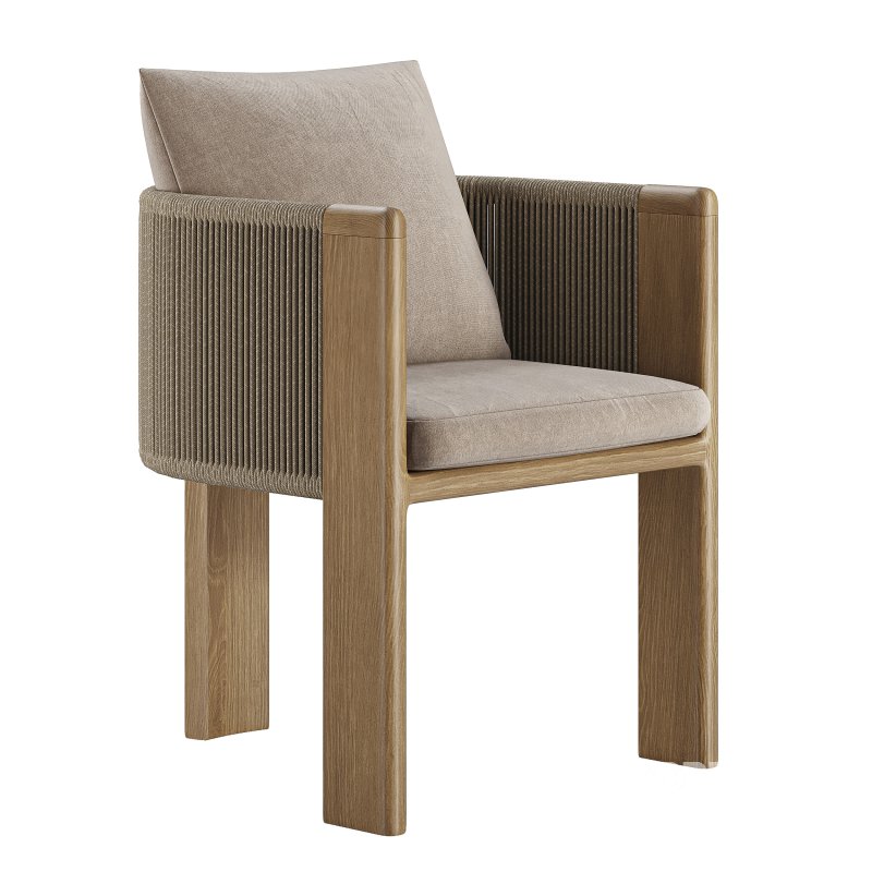 Palm Beach Teak Dining chair and Rectangle Dining Table Image 5