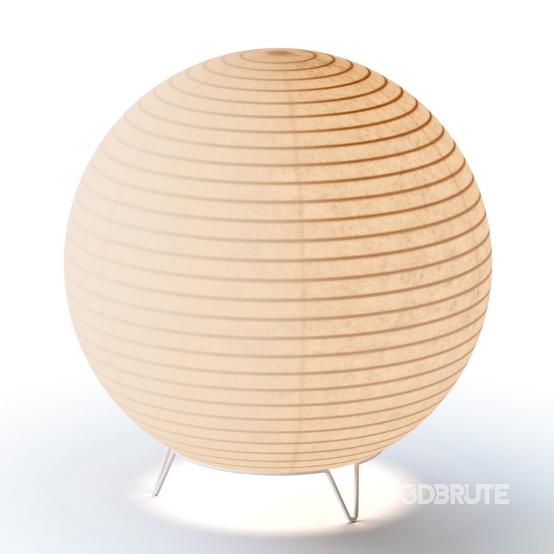 Round LED Japanese Style Lantern Rice Paper Desk Lamp Image 3