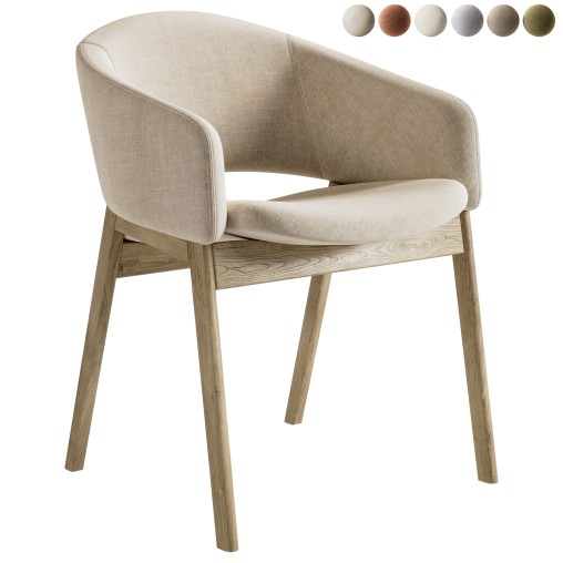 Isa Fabric Dining Arm Chair