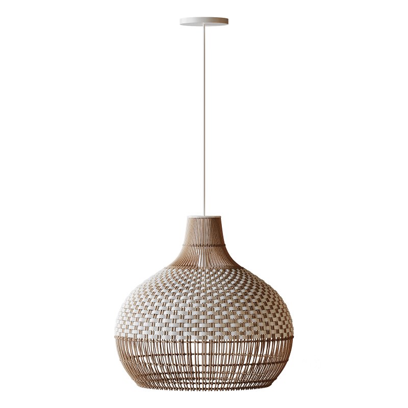 Handwoven Rattan Pendant Light Lampshade Image 2