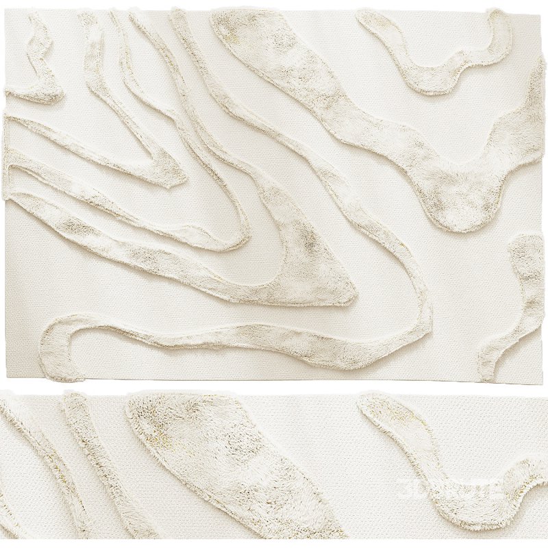 100% cotton rug Limestone Image 1