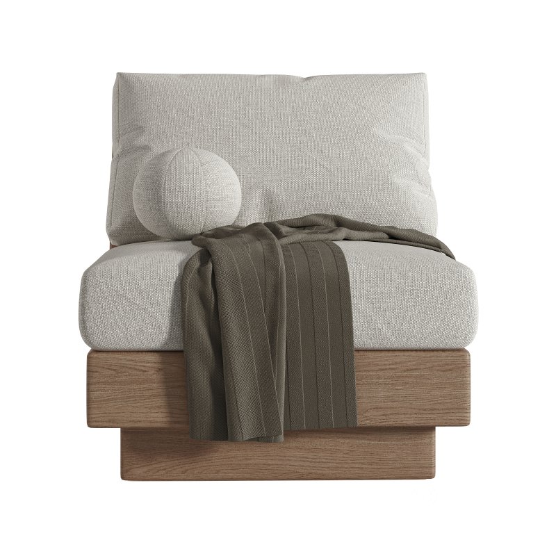 Tulum Armless Lounge Chair-Harbour Image 3