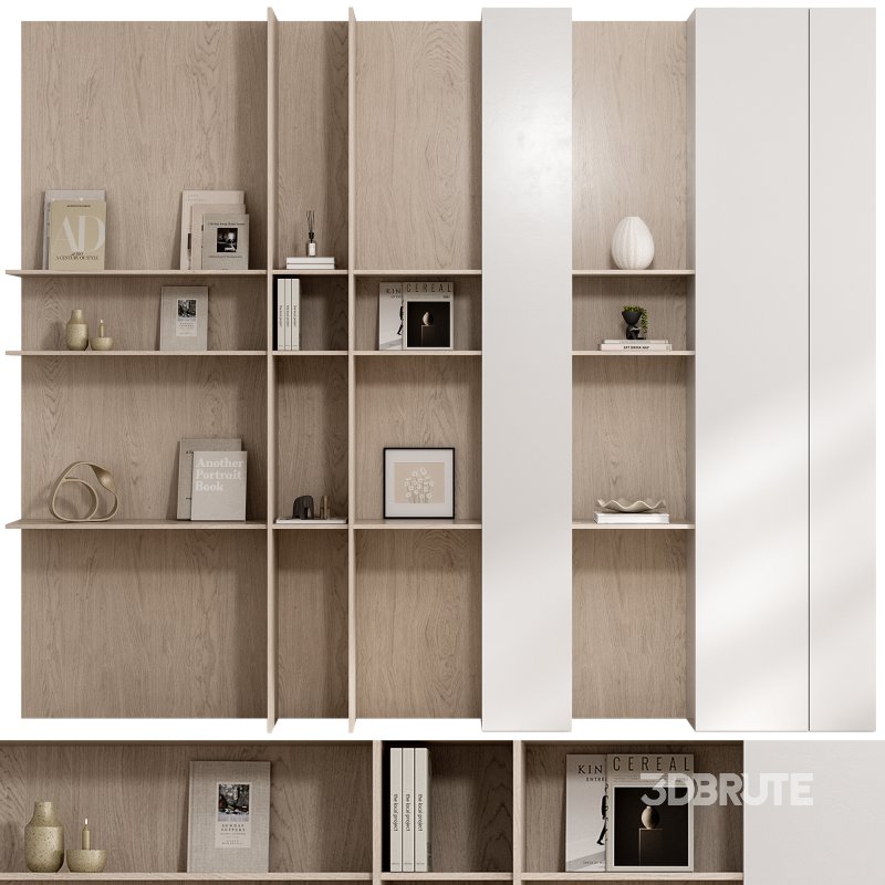 wooden Rack with decor 3 Image 2