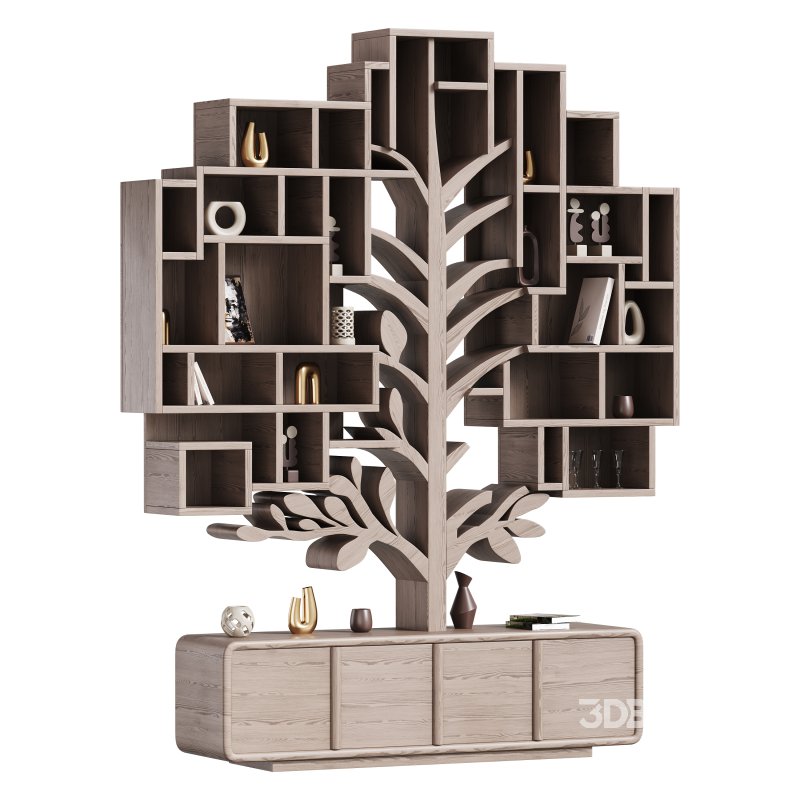 Shelf with accessories and books Image 2