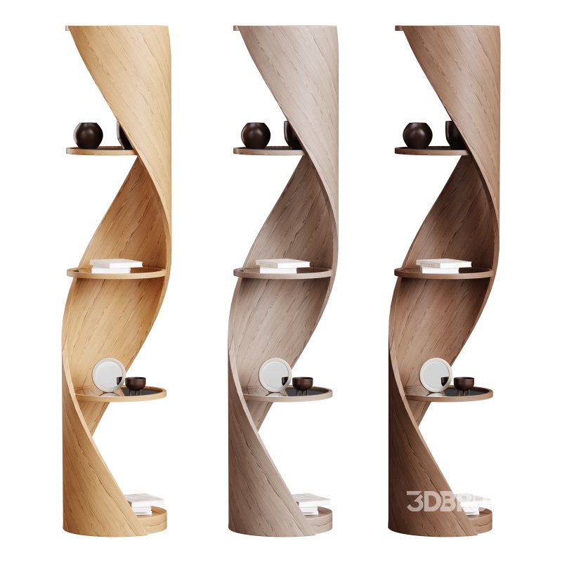 Shelf with accessories and books 02 Image 1