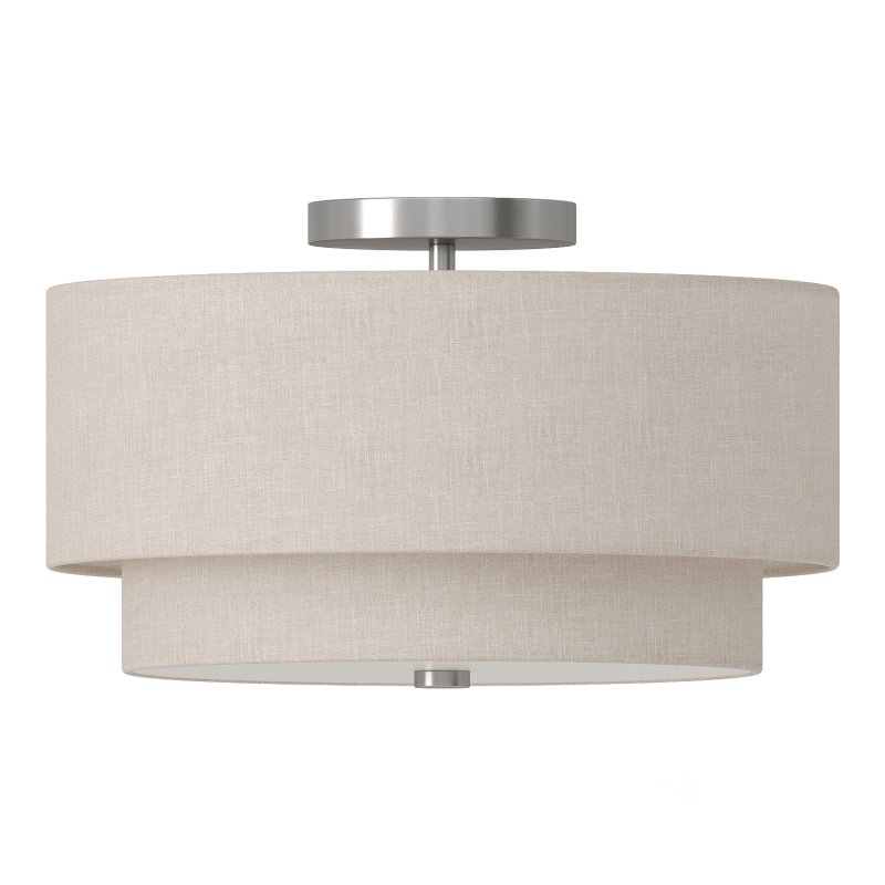 Textile Classic Tiered 977 Semi Flush Ceiling Light Image 2