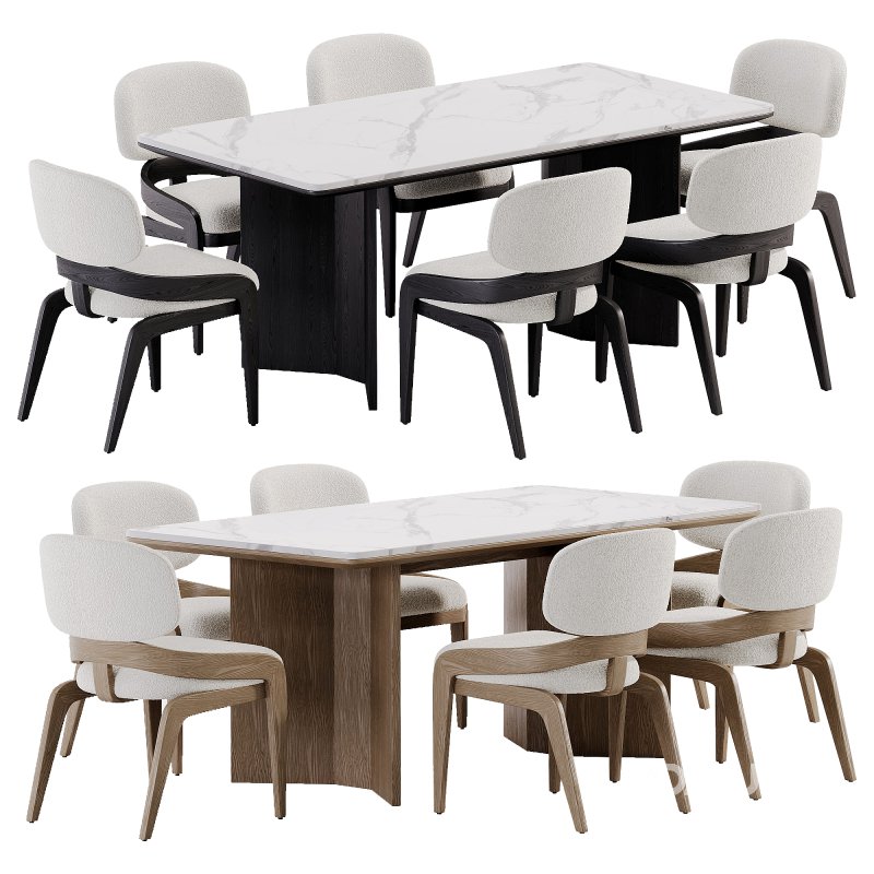 : Scandinavian Dining Set Image 1