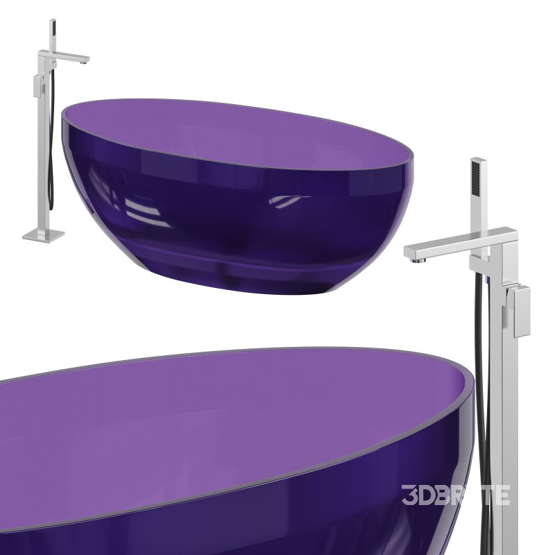 ABBER Kristall AT9702Amethyst washbasin Image 1
