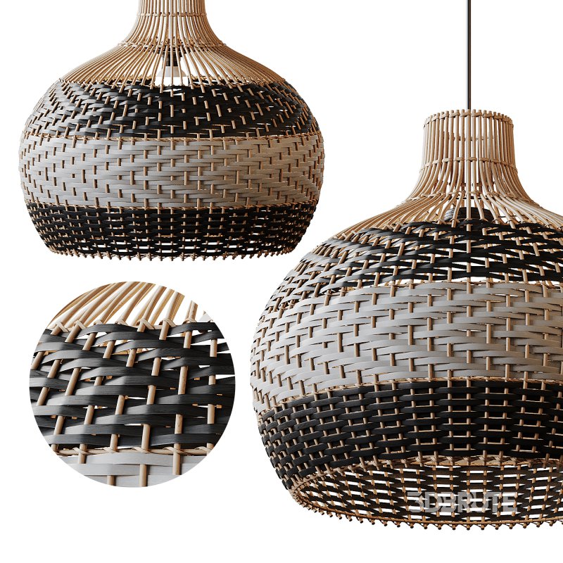 Lampshade Rattan Pendant Light Image 1