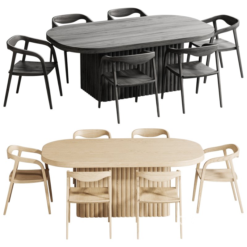 Table chair wooden Image 7