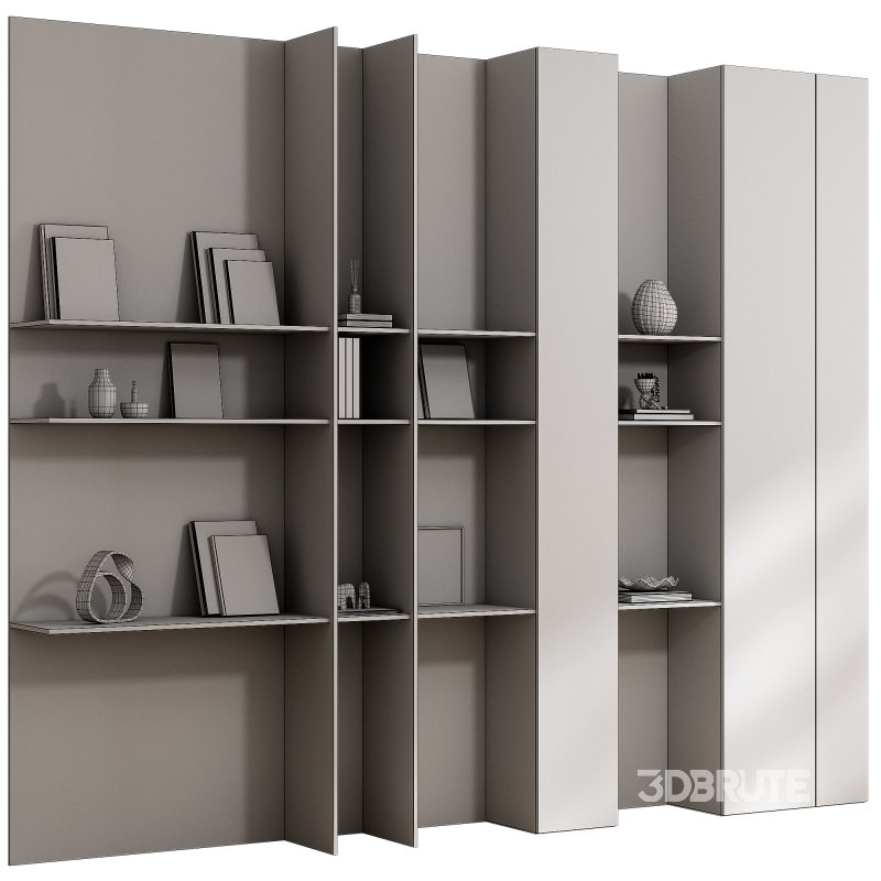 wooden Rack with decor 3 Image 1