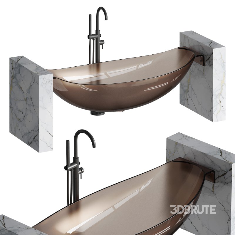 ABBER Kristall AT9704Rubin washbasin Image 3