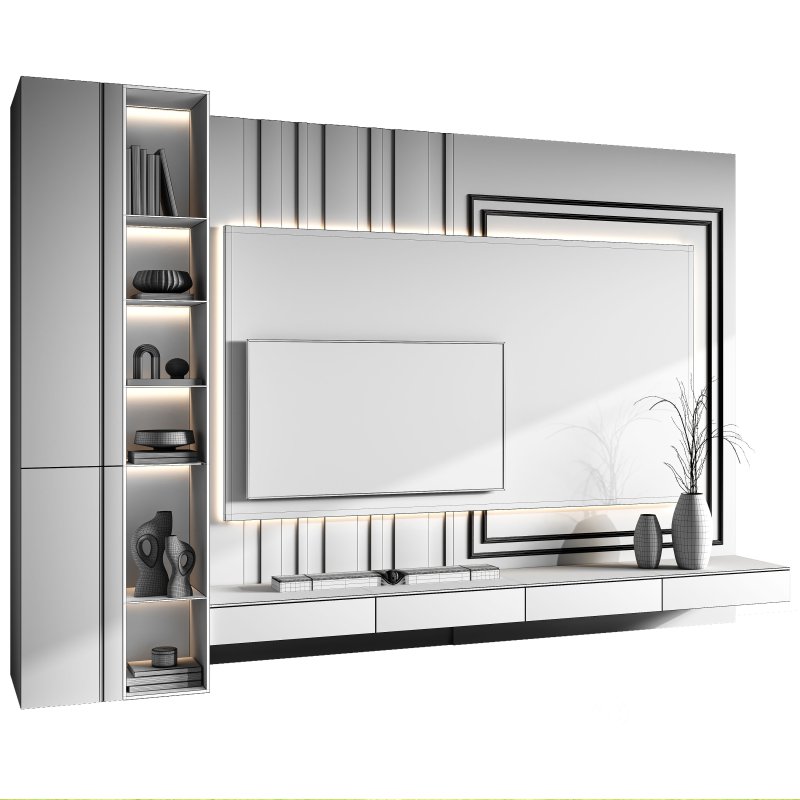 TV Wall-Set 01 Image 6