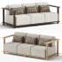 Pinet Teak Outdoor Sofa - Thumbnail 1