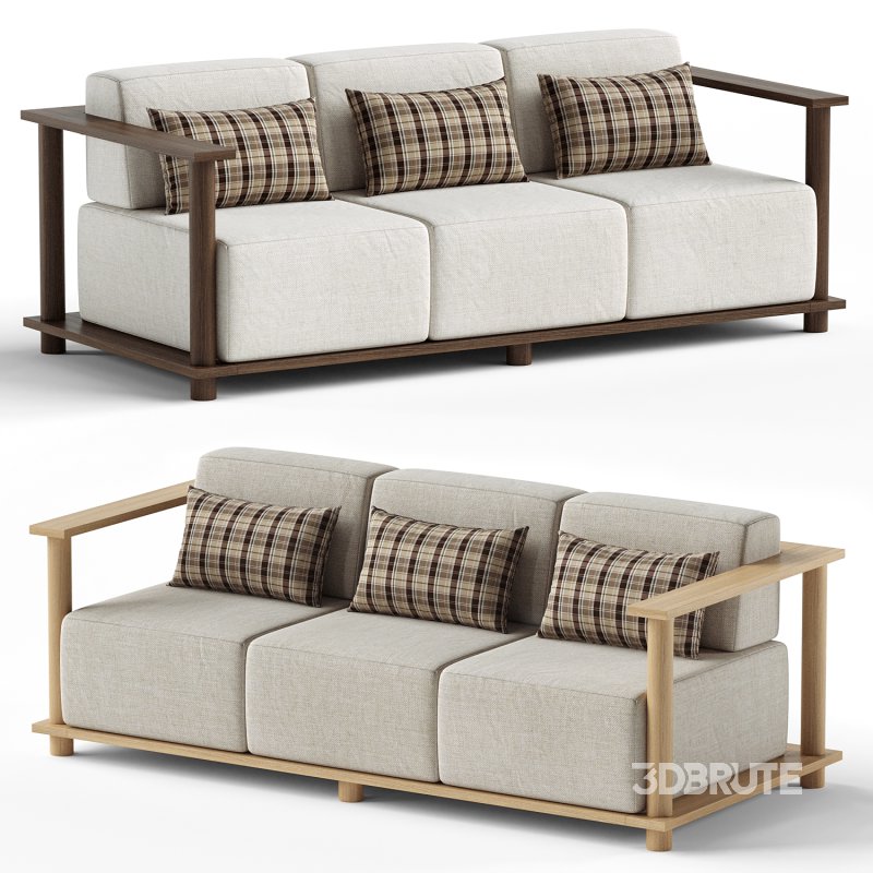 Pinet Teak Outdoor Sofa Image 1