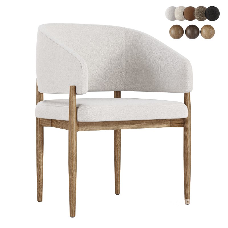EVA FABRIC DINING ARMCHAIR Image 1