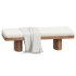 Ollie White Performance Boucle Large Bench - Thumbnail 1