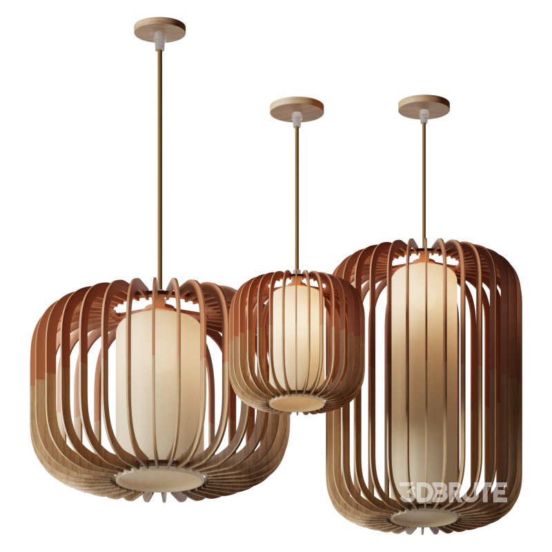 Nordic Wooden Pendant Lamp Image 6