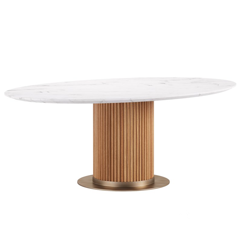 Edwin Dining Chair and Murcell Oval Table Image 1