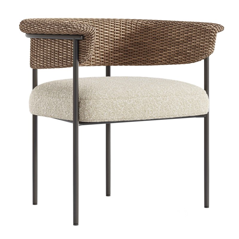 Carrie Outdoor Dining Chair and Brandy Dining Table-Fourhands Image 4