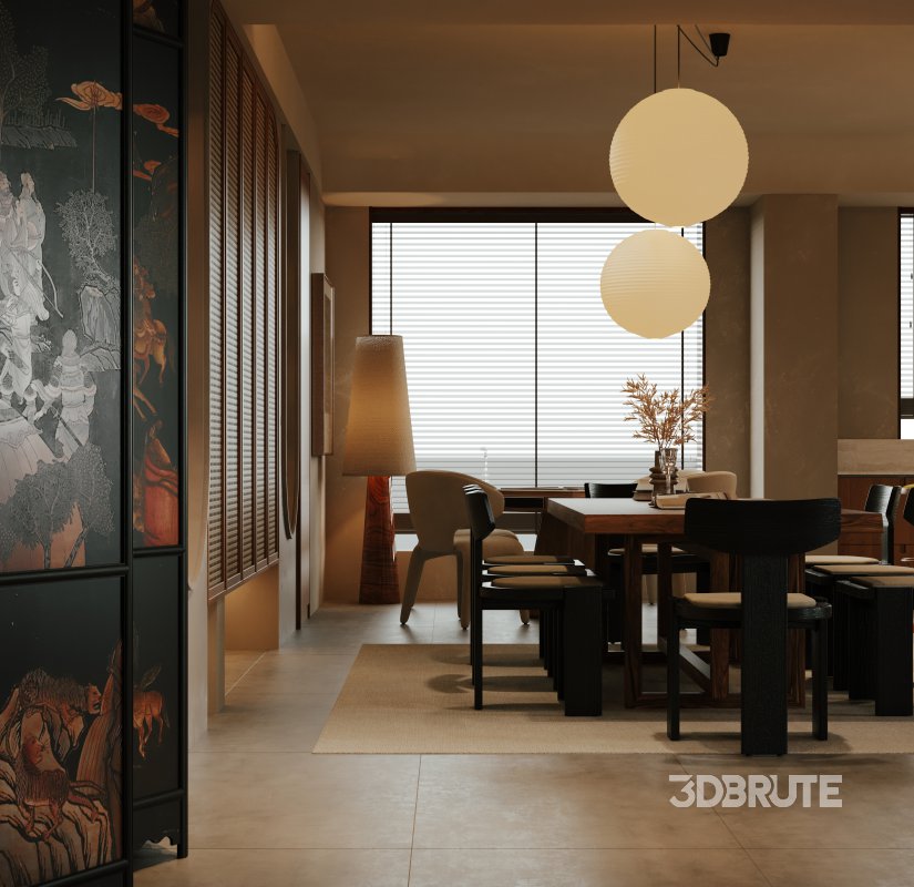 Luxurious living room and dining room kitchen Image 11