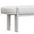 Karina Dark Elm Wood w Oatmeal Fabric Bench - Thumbnail 1