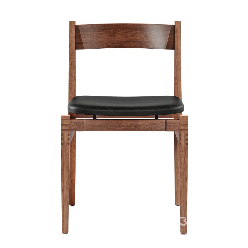 AMBROGIO BLACK LEATHER DINING CHAIR-CB2 Image 3