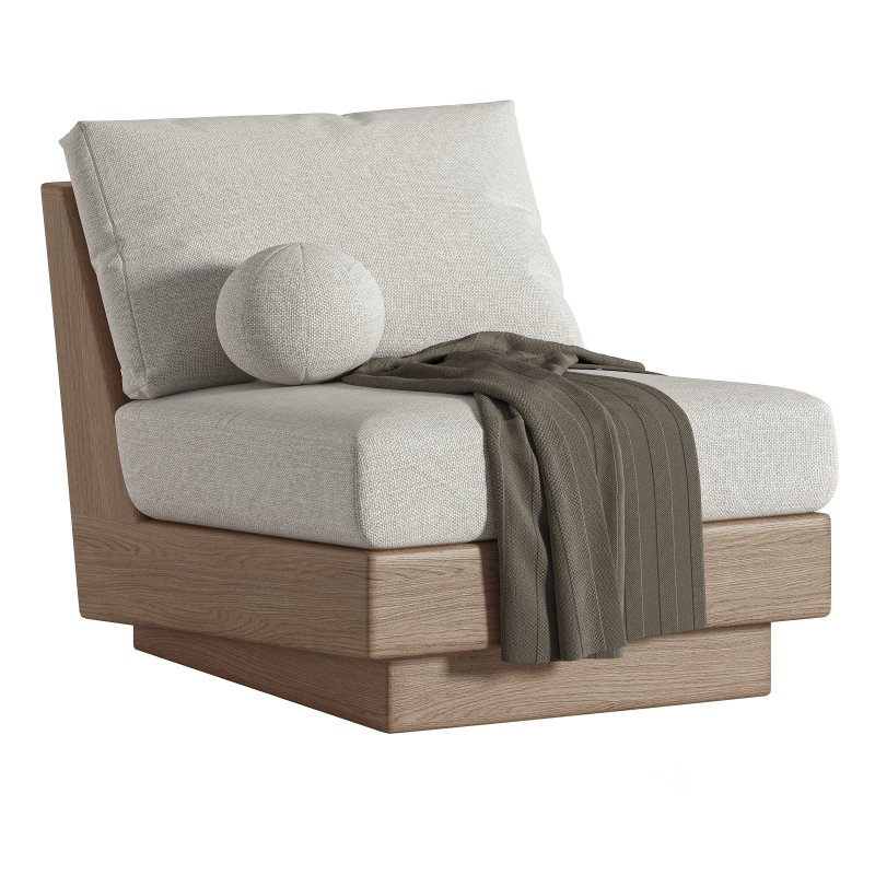 Tulum Armless Lounge Chair-Harbour Image 1