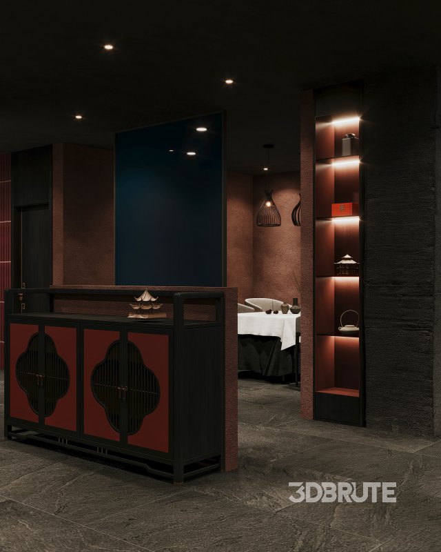 Night Chinese restaurant Image 7