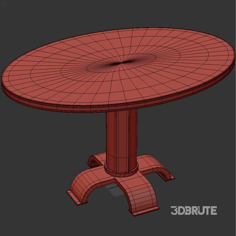 1930s Swedish Oval Pedestal Table Image 2