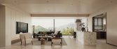 Modern living room and dining room interior scene - Thumbnail 1