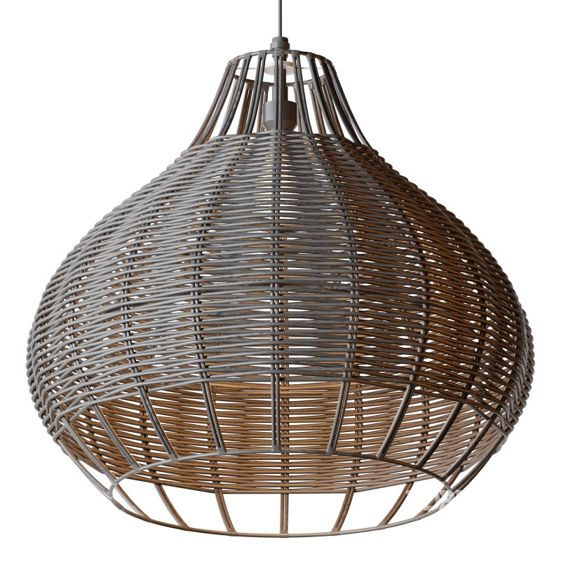 Rattan Pendant Lampshade Wicker Chandelier Image 7